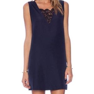 *4 for $25* BB Dakota Gracyn Lace Inset Blue Dress